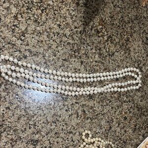 Cream Multi-Strand Pearl Necklace Jewelry